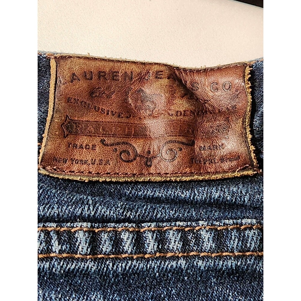 Ralph Lauren Y2K Vintage Women's Blue Bootcut Jeans Size 8 Classic Straight - Picture 12 of 13